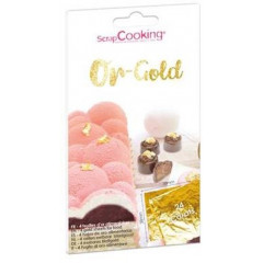 Carnet de 4 feuilles d'or alimentaire 24 carats